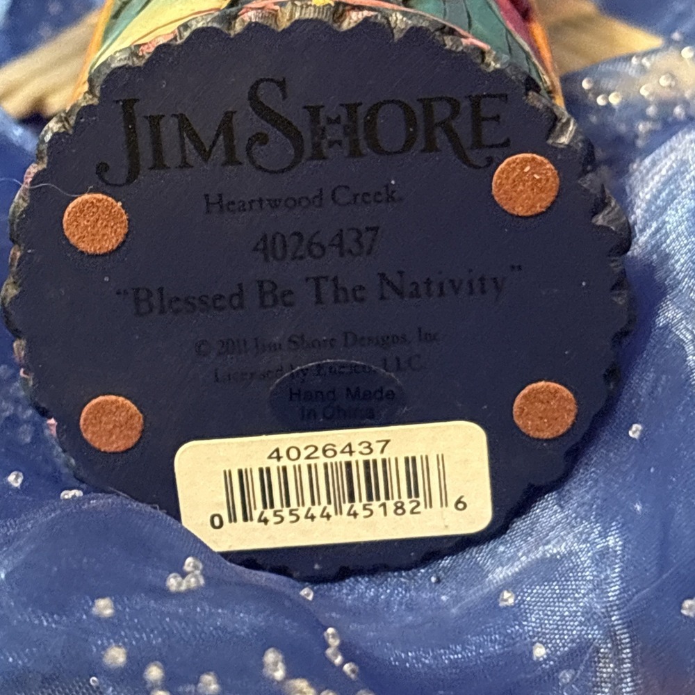 Jim Shore Angel Nativity Scene Christmas Ornament Holding Stable - Picture 10 of 15